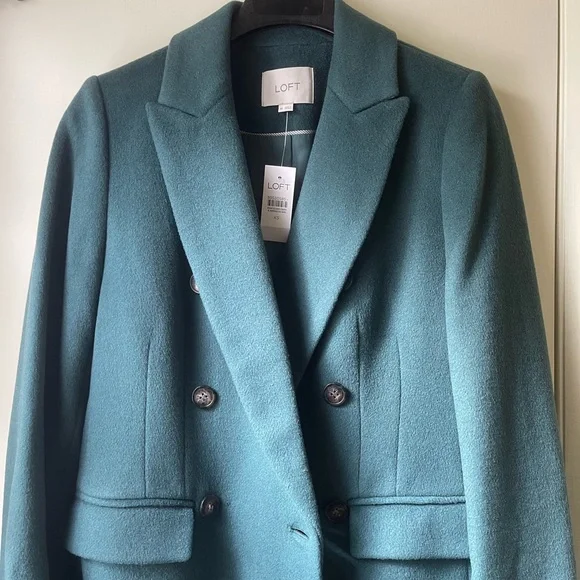 NWT Loft double-breasted wool-blend coat - Picture 2 of 9